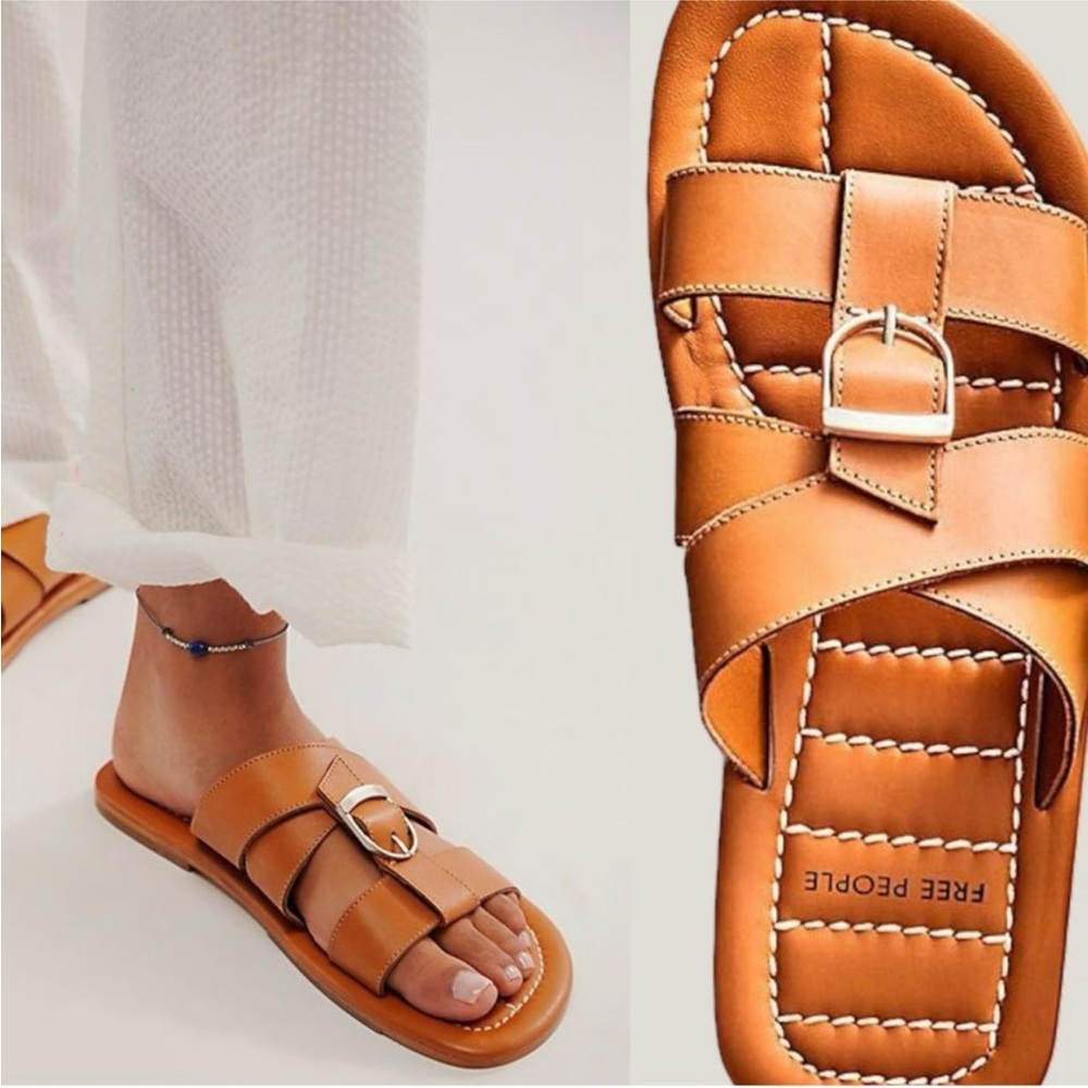 Free People Sloan Buckle Sandals Size 8.5